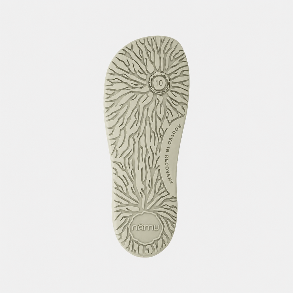 Insole with brand name on a light gray background